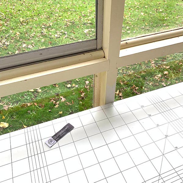 View from OrangeBrown workbench to the outside. This is where we make our ultralight backpacks for hiking and bushwalking.