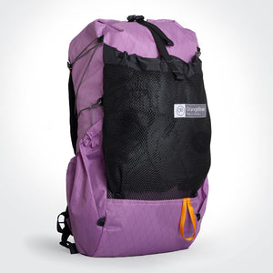 Backpack OB 36 made by OrangeBrown in Australia. Large front mesh pocket to store your puffy and other gear during the day.
