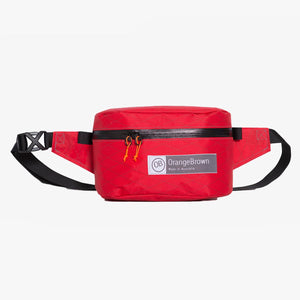 Fanny Pack for hiking and walking. This Bum Bag is hand made from X-Pac VX21 in colour red by OrangeBrown.