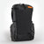 OrangeBrown backpack OB30 the main compartment packed. One pocket per side and a front stretch pocket. With side compression cords.