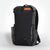 OrangeBrown backpack OB30 the main compartment packed. One pocket per side and a front stretch pocket. Made from Ultra 200X fabric in black and grey.
