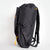 Side view of backpack OB 36 with side pocket and compression cords visible. Handmade in Australia.