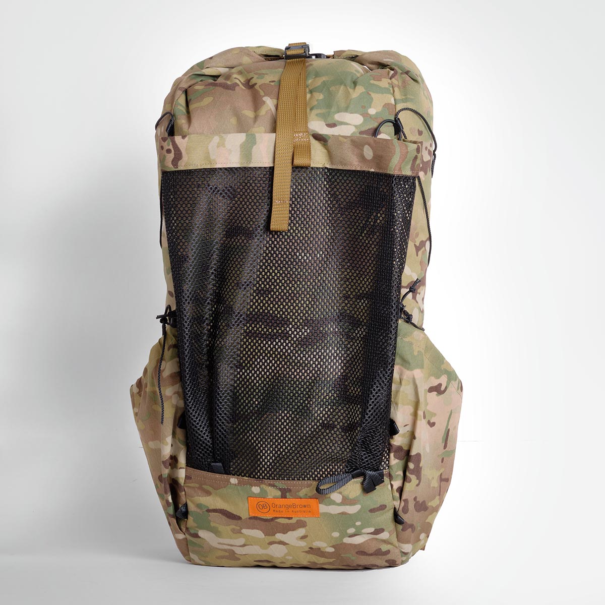 Medium sized backpack with 36 L volume made by OrangeBrown. Manufactured in Australia from X-Pac X33 multicam fabric.