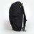 Side view of backpack OB 36 with side pocket and compression cords visible. Made from black VX21