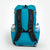 Australian made day pack OB 36 in teal with padded shoulder straps. A water bottle in each side pocket.