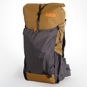 Australian made backpack for hiking in colour coyote.