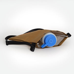 A sling bag made by OrangeBrown in Australia from coyote coloured X-Pac VX21 fabric.

