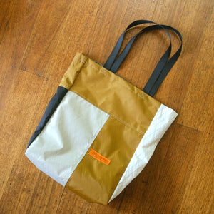 B-side. ‘The Bag’ by OrangeBrown. Tote, shopping or shoulder bag made from hi-tech fabrics. Each bag is unique. Made in Australia.