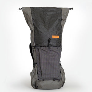 OB55 backpack with open roll top - made in Australia by OrangeBrown
