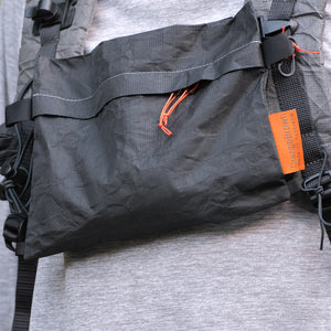 OrangeBrown Sternum Strap Bag made from Challenge Ultra 200 in black