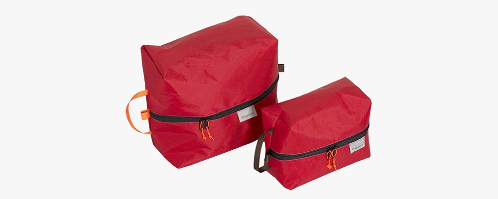 Packing cubes for travel and hiking. Made in Australia from X-pac materials.