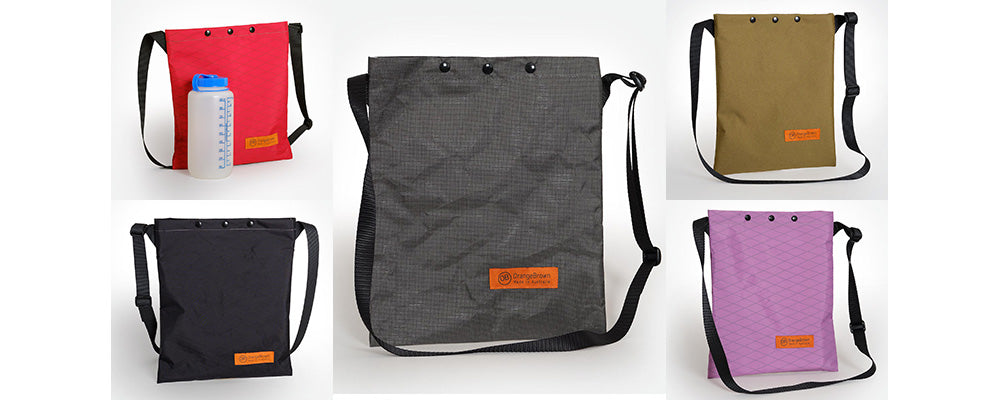 Five different colours version of shoulder strap bag handmade from quality materials.