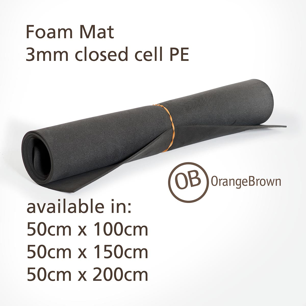 OrangeBrown Foam Mat in 3 mm thickness. For sleeping on or to protect your inflatable sleeping pad.