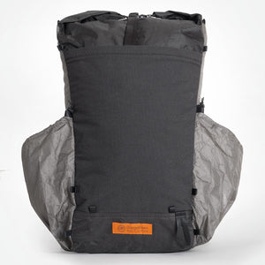 OrangeBrown backpack OB30.  A lightweight backpack with side pockets able to hold two 1 Litre bottles each. Made in Australia from Challenge Ultra fabrics.