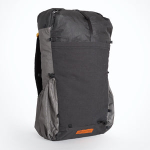 OrangeBrown backpack OB30 packed to the limits of the main compartment. Slimline and compact for multiple overnight hikes.