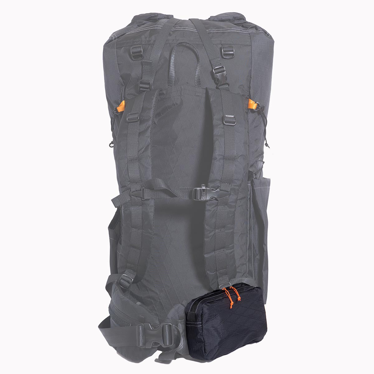 Hip Belt Pocket attached to OrangeBrown backpack OB 45.