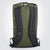 View of the back and the shoulder straps of the OrangeBrown handmade daypack in green.