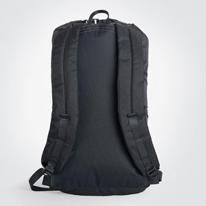 Rear view of the OB-17 daypack, displaying the shoulder straps. Handmade in Australia.
