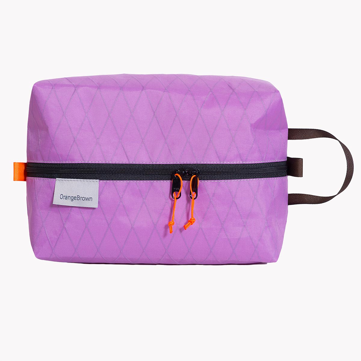 Australian made packing cube. A packing cell for travel and hiking made from mulberry X-Pac fabric VX21. YKK zipper #3 with two sliders for easy opening and a webbing loop for hanging.